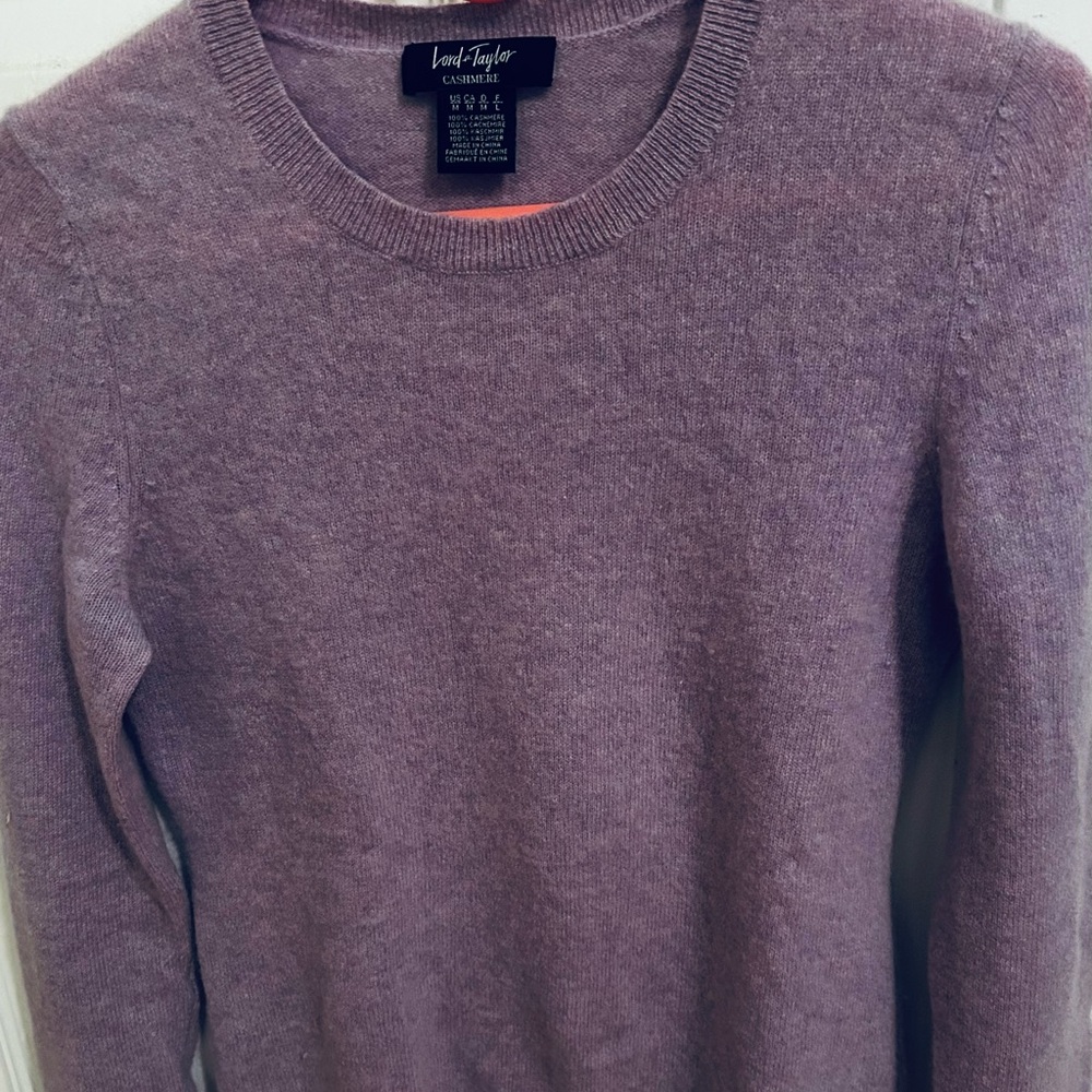 Lord & Taylor Lavender Cashmere Sweater